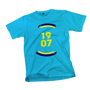 1907 Fenerbahçe Tişört – Sarı Lacivert Minimal Tasarım (3 Renk)