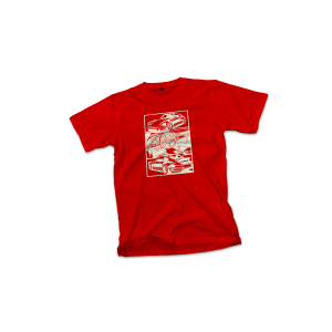 Spor Araba Çizgi Panelli Tişört – %100 Pamuk, Canlı Baskı, Regular Kesim